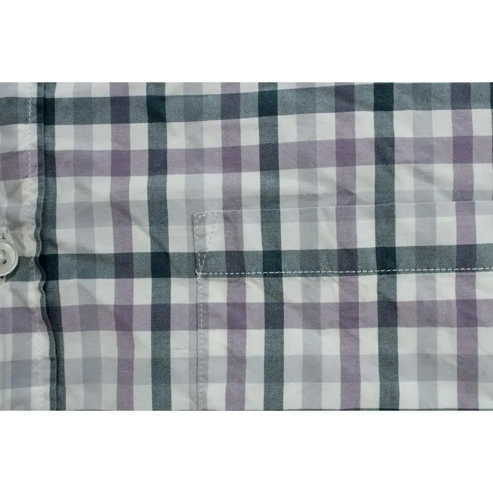 J Crew Shirt Mens Large (16/16.5) Plaid 2 Ply 100% Cotton‎ Button Down